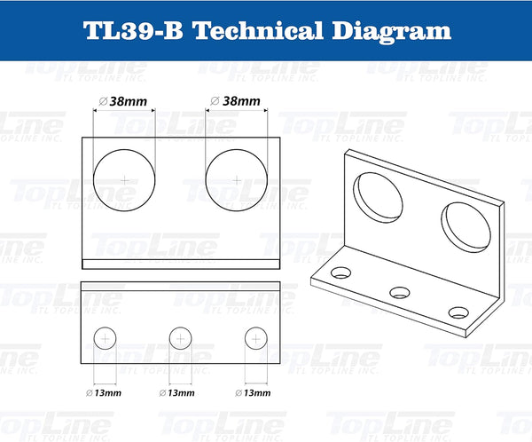 TL39B-2 Hydraulic Quick Release Coupling 1/2'' NPT Double Break-away Bracket Set