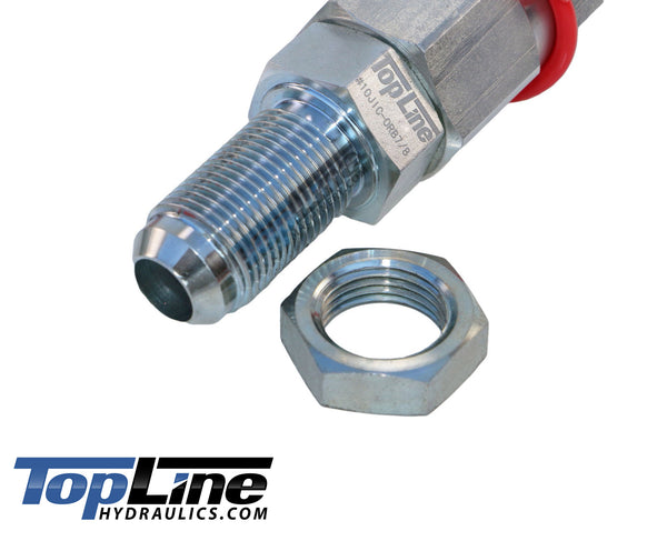 TL28 #12 JIC Thread Flat Face High Flow Quick Connect Hydraulic Coupler Bulkhead 5/8" body size for Bobcat Skid Steer Loaders