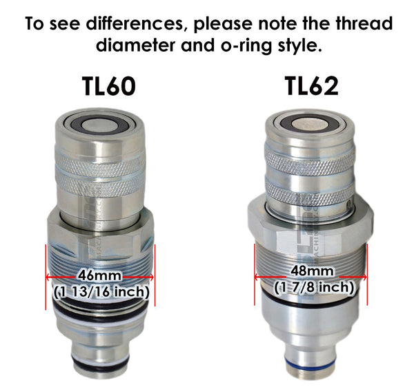 1/2" Aftermarket Replacement for 4BD4FI Cartridge Female FFI Coupler Flat Face TL60