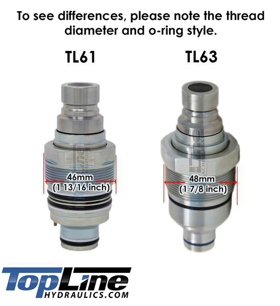 1/2" Aftermarket Replacement for 4BD4FI Cartridge Male FFI Coupler Flat Face TL61