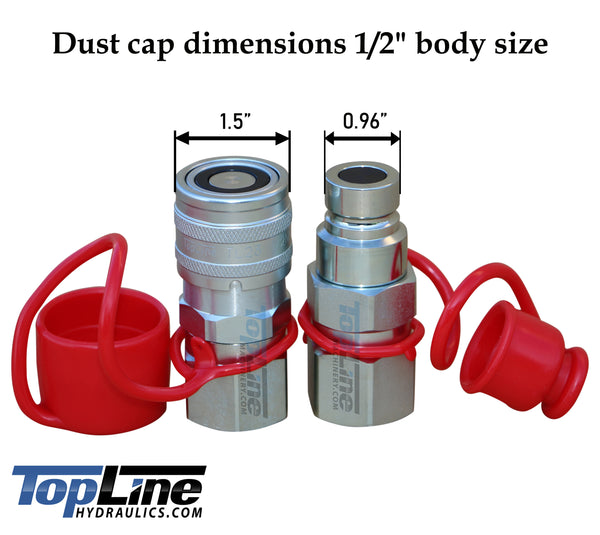 1/2" body Dust cap set for Flat Face Hydraulic quick coupler Bobcat skid steer