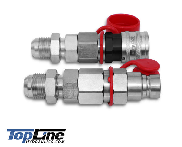 TL20 #8 JIC Thread Flat Face Quick Connect Hydraulic Coupler 1/2" body size Bobcat Skid Steer Loaders