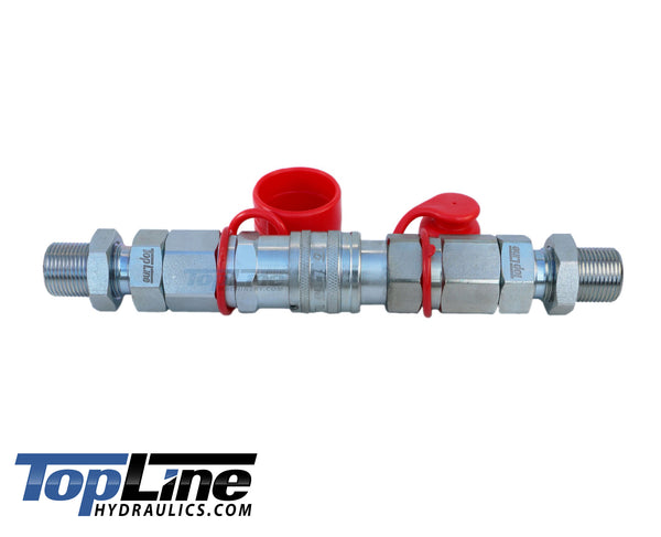 TL26 5/8" ORFS Thread Flat Face Quick Connect Hydraulic Coupler Bulkhead 1/2" body size for Bobcat Skid Steer Loaders