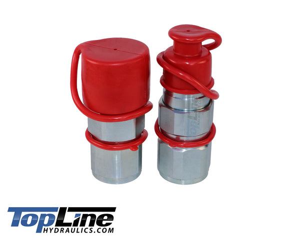 TL29 3/4" NPT Thread Flat Face High Flow Quick Connect Hydraulic Coupler 5/8" body size for Bobcat Skid Steer Loaders
