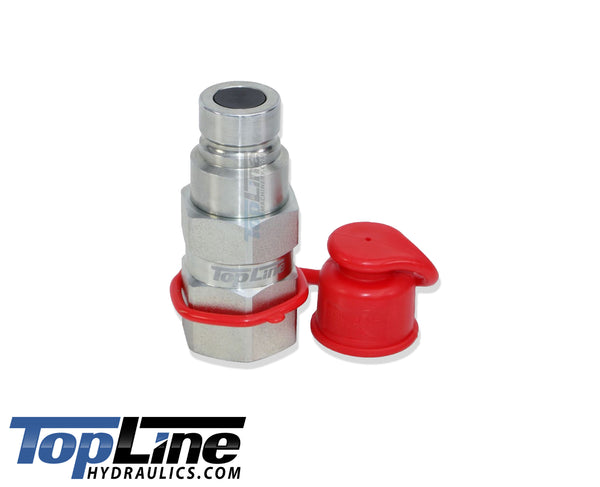 TL19 3/8" NPT Thread Female Flat Face Quick Connect Hydraulic Coupler Skid Steer 1/2" body size Bobcat Skid Steer