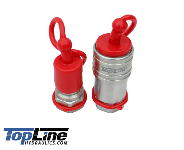 TL32 5/8" SAE Thread Ag Quick Connect Hydraulic Poppet style Coupler 1/2" body size for Tractor Bobcat Skid Steer Loaders Implements