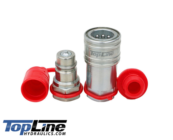 TL37 1/2" NPT Thread Ag Quick Connect Hydraulic Poppet style Coupler 1/2" body size for Tractor Bobcat Skid Steer Loaders Implements