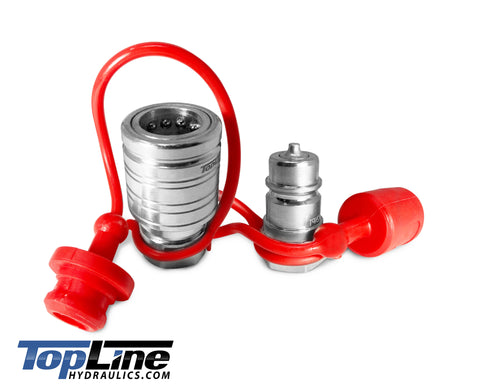 TL39 1/2" NPT  Thread Ag Quick Connect Hydraulic Poppet style Coupler Easy Push/Pull Design 1/2" body size for Tractor Bobcat Skid Steer Loaders Implements