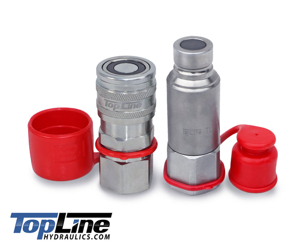 TL40-MF 1/2″ NPT Flat Face Connect Under Pressure Hydraulic Quick Couple Set