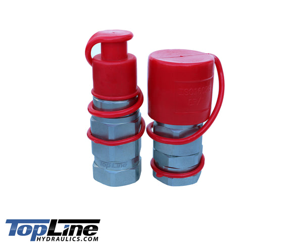 3/8" NPT - 3/8" body size TL41 Flat Face Quick Connect Hydraulic Couplers for Bobcat Skid Steer Loaders