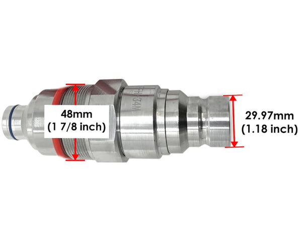 Aftermarket Replacement 4FH12 3/4" High Flow Cartridge Male Coupler Flat Face TL65