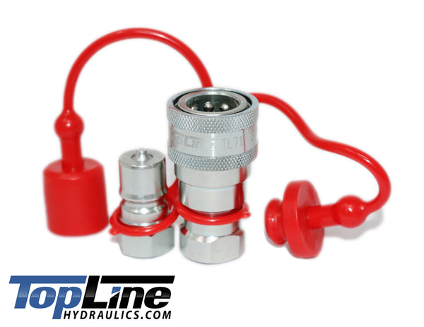 TL71 3/8" NPT Thread 3/8 body Hydraulic Coupler Set ISO 7241-B Poppet Valve
