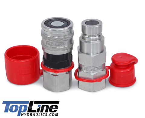 TL30 3/4" NPT Thread Flat Face Quick Connect Hydraulic Coupler 1/2" body size for Bobcat Skid Steer Loaders