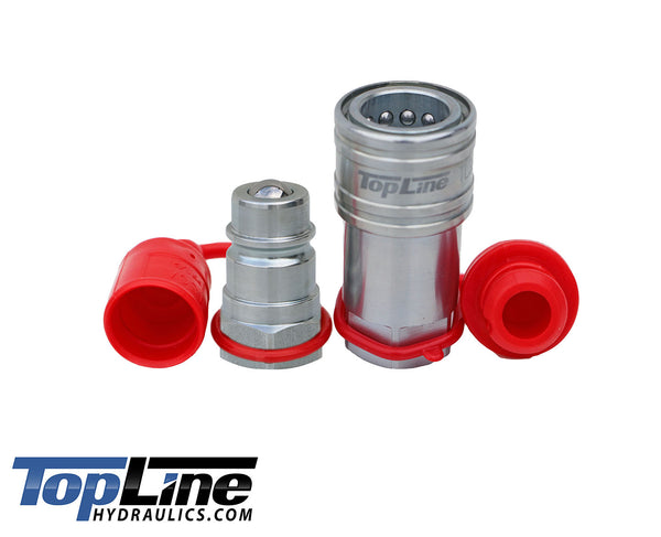 TL38 1/2" NPT Thread Ag Quick Connect Hydraulic Coupler Ball style 1/2" body size for Tractor Bobcat Skid Steer Loaders Implements