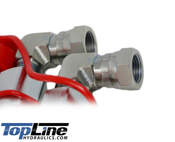 TL23E 1/2 NPT Flat Face Hydraulic Quick Coupler 1/2 body 90 deg. Elbow Bobcat