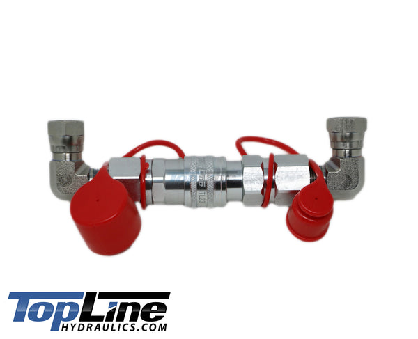 TL23E 1/2 NPT Flat Face Hydraulic Quick Coupler 1/2 body 90 deg. Elbow Bobcat