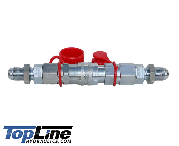 TL24 #10 JIC Thread Flat Face Quick Connect Hydraulic Coupler Bulkhead 1/2" body size for Bobcat Skid Steer Loaders