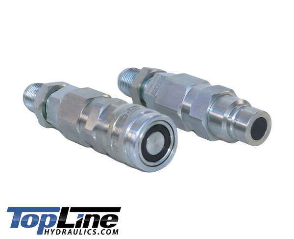 TL25 #12 JIC Thread Flat Face Quick Connect Hydraulic Coupler Bulkhead 1/2" body size for Bobcat Skid Steer Loaders