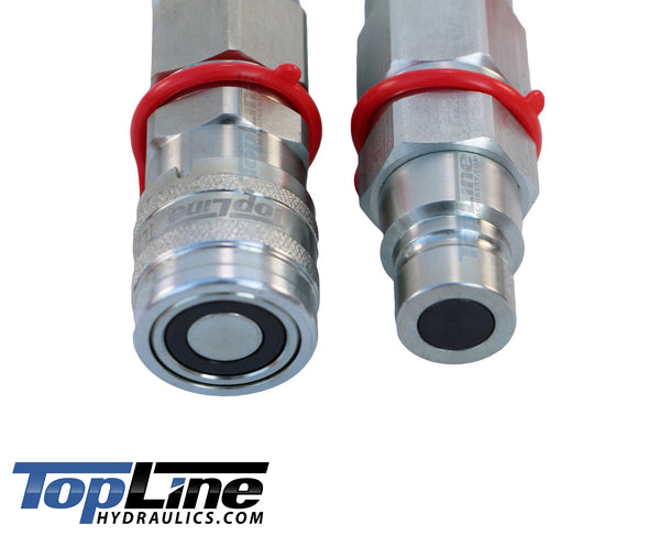 TL24 #10 JIC Thread Flat Face Quick Connect Hydraulic Coupler Bulkhead 1/2" body size for Bobcat Skid Steer Loaders