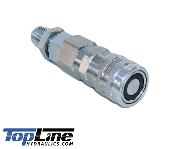 TL24 #10 JIC Thread Flat Face Quick Connect Hydraulic Coupler Bulkhead 1/2" body size for Bobcat Skid Steer Loaders
