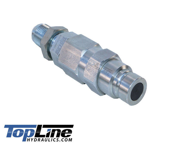 TL28 #12 JIC Thread Flat Face High Flow Quick Connect Hydraulic Coupler Bulkhead 5/8" body size for Bobcat Skid Steer Loaders